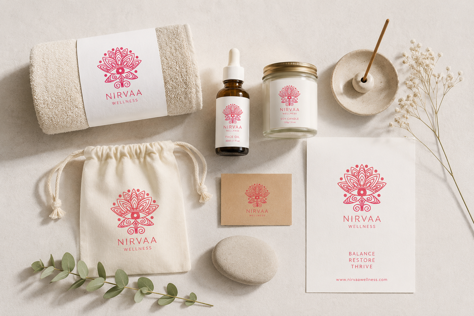 Example of Hand Drawn Mandala Brand Logo Design