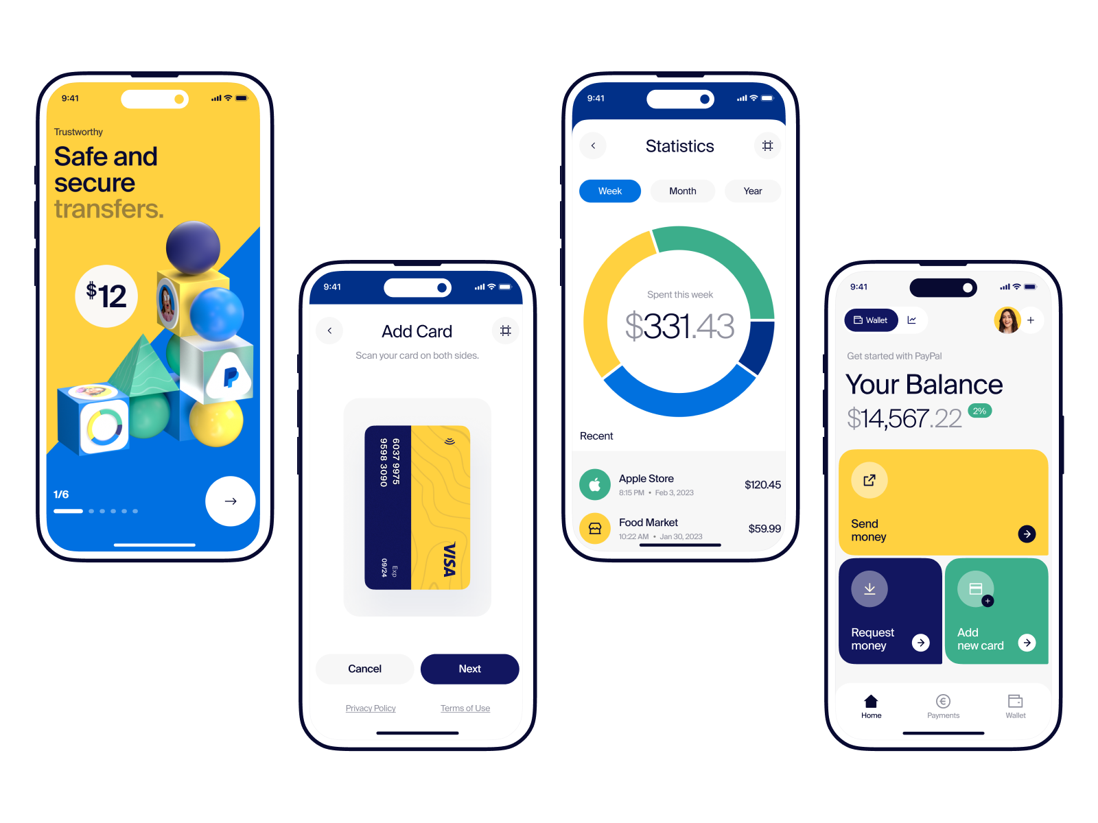 PayPal — fintech app UX/UI design app app design bank banking banks concept design finance fintech ios mobile app mobile design payment ui ui design ux ux design