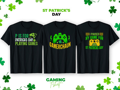 St Patrick's Day Gaming T-shirt Design | Gaming T-shirt Design anniversary party beer gamerchaun gaming tshirt green illustration ireland irish gaming tshirt irish tshirt print print on demand saint day st patricks celebration st patricks day st patricks gaming quotes st patricks gaming tshirt st patricks irish st patricks tshirt quotes tshirt design ideas vector graphic