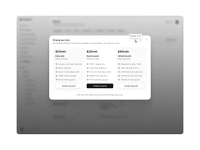 Choose your plan — Untitled UI modal pricing cards pricing page pricing plans product design user interface