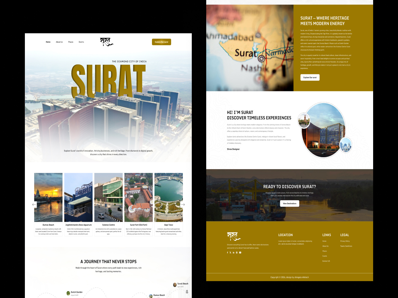 Surat — The Diamond City Experience 💎 graphic design ui