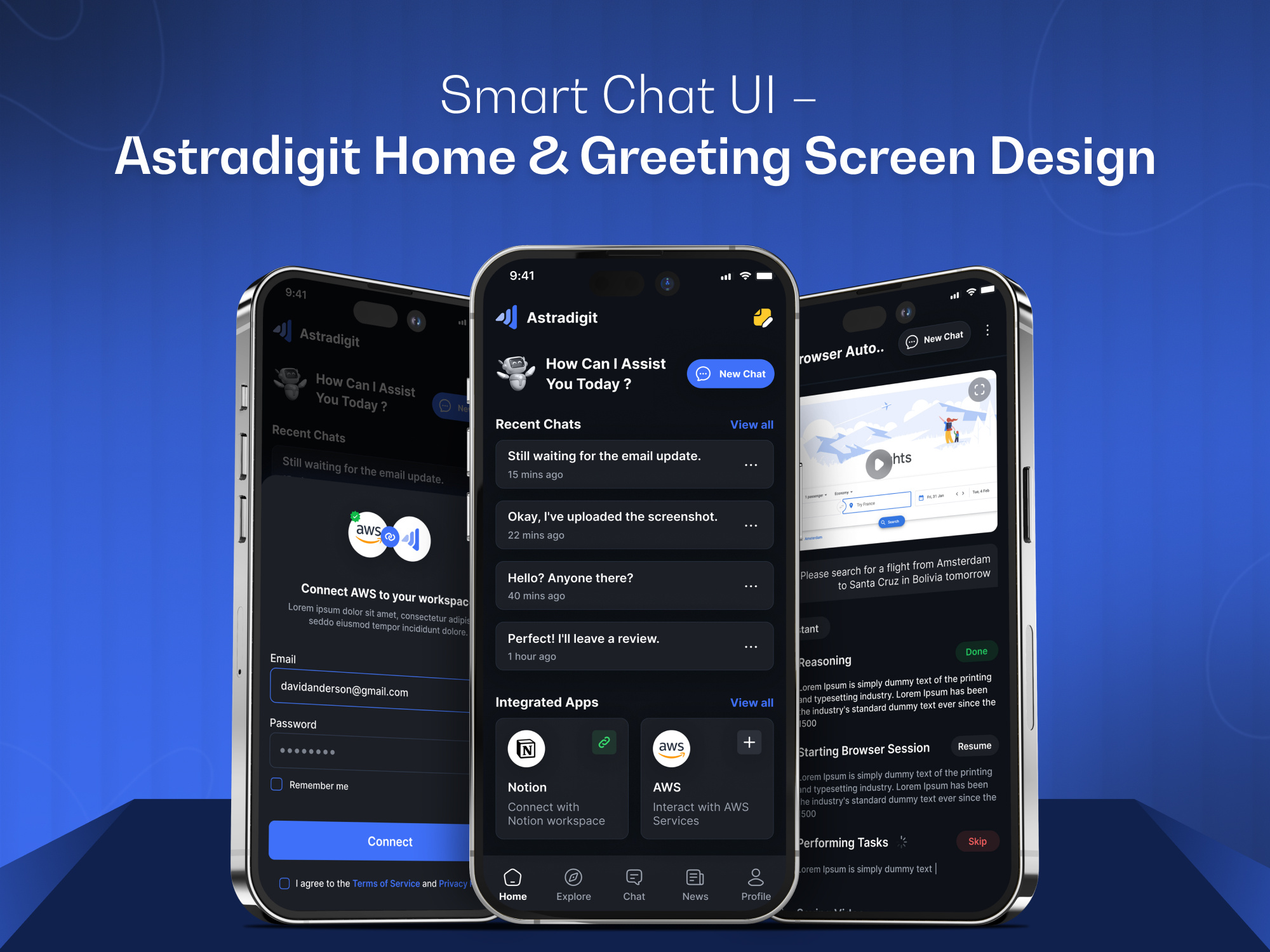 Astradigit AI Web & Mobile App Design 🚀 aichatbot appdesign chatbotui creativedesign darkui designinspiration fintechdesign interactiondesign minimalui mobileappdesign motion graphics prototypedesign saasdesign techdesign ui uidesign uiuxdesign userexperience uxresearch visualdesign