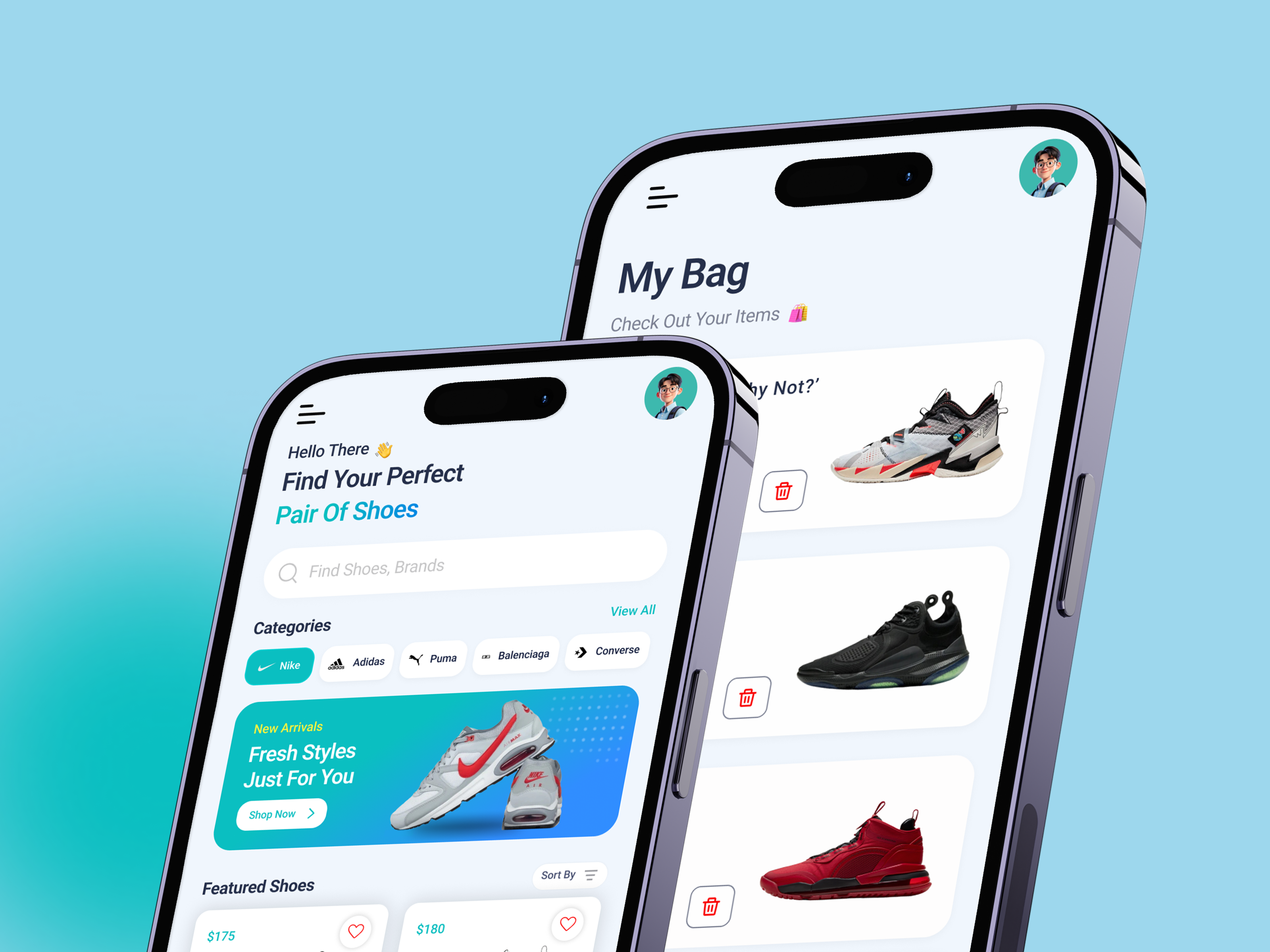 Smart Shoe Shopping Mobile App appdesign cleanui creativeui dailyui designinspiration dribbble ecommerceui figma minimalui mobileui productdesign prototype shoeapp shoppingapp sneakers sneakerui uidesign uiux userexperience uxdesign