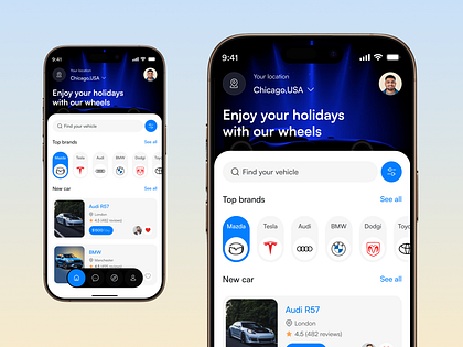 RentWheel- Smart Car rental Mobile App Design