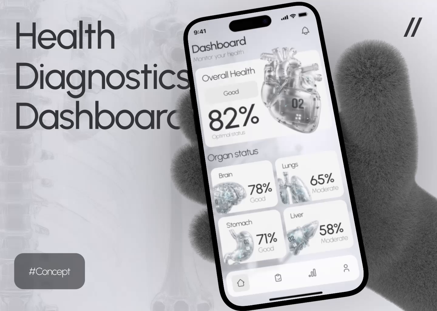 Health Diagnostics Mobile iOS App Design