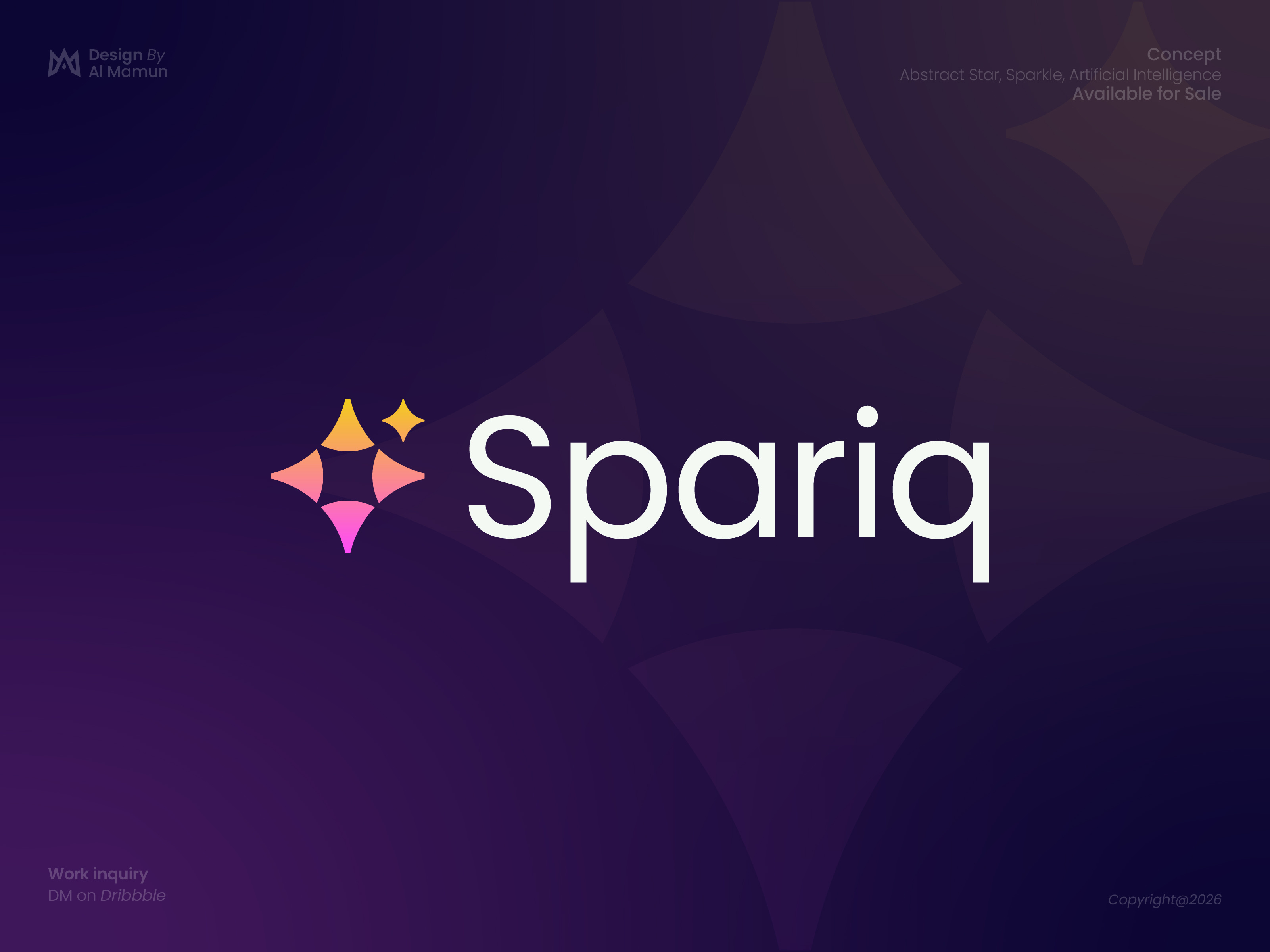 Futuristic Artificial Intelligence Logo abstract logo ai logo artificial intelligence brand identity creative logo digital logo futuristic logo geometric logo innovation logo luxury tech minimal logo modern branding neural network saas branding smart technology sparkle logo star logo startup branding tech logo vector logo