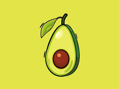 Avocado ado adobe illustrator design illustration