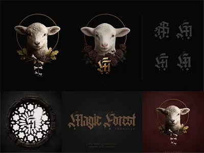 Magic Forest branding dark design graphic design horror logo witch