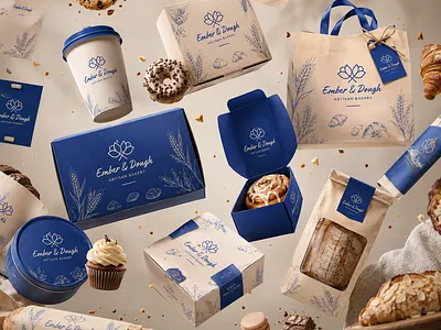 Ember & Dough artisan bakery bakery branding brand campaign brand identity branding cafe branding commercial photography creative direction design dribbble shot illustration logo luxury branding mockup design packaging design visual identity