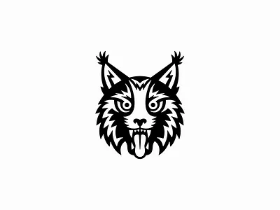 Aggressive Lynx Head Logo Design animal branding cat design emblem icon identity illustration logo lynx mark mascot nature sports symbol vector wildlife zoo