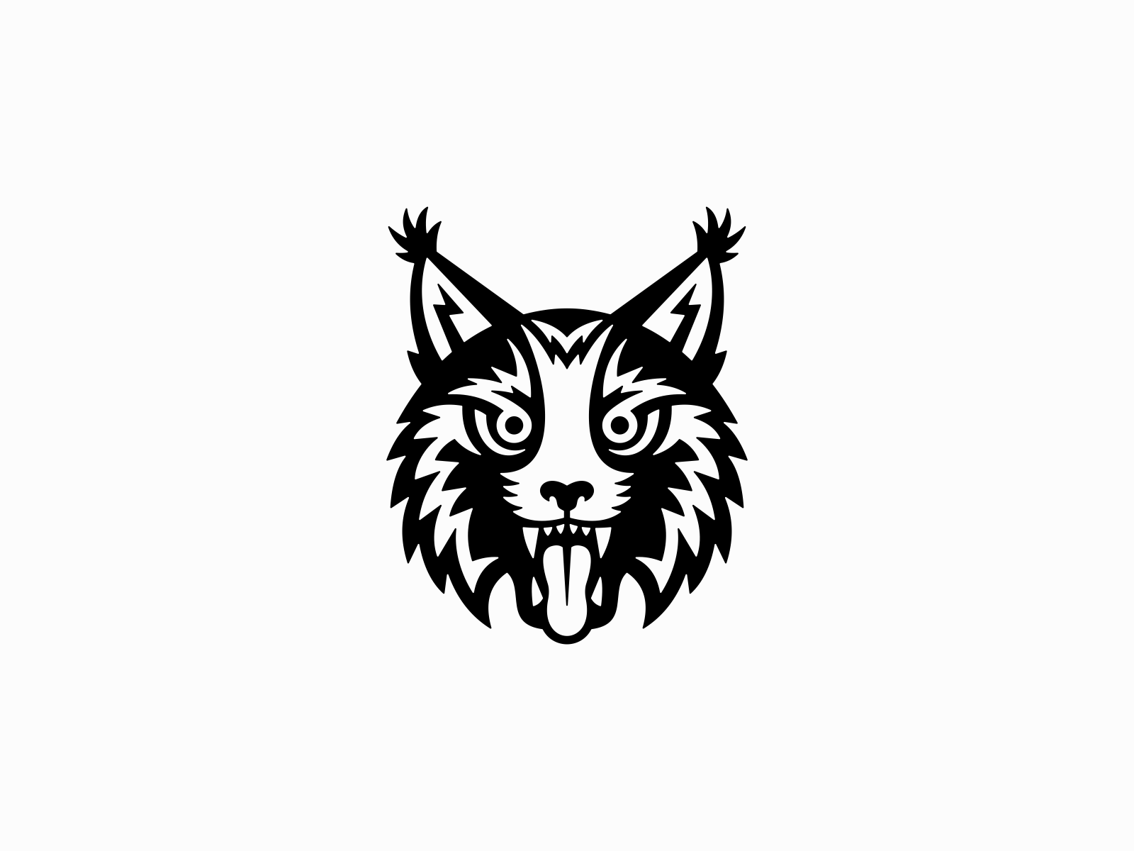 Aggressive Lynx Head Logo Design