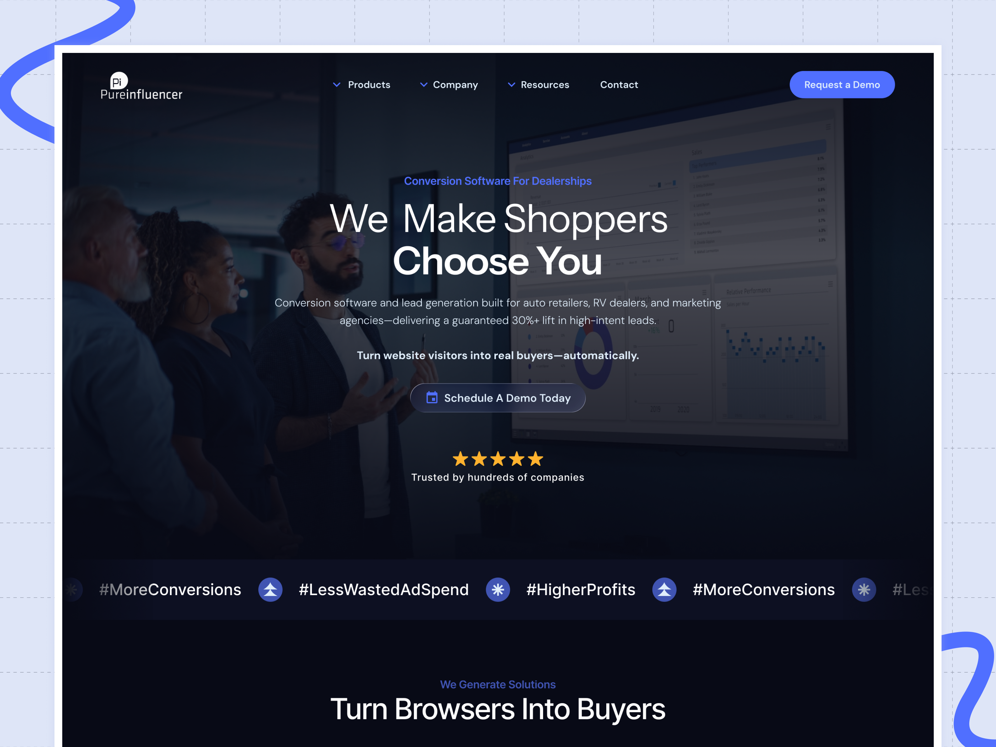 Pure Influencer – Influencer Marketing UI/UX by Pixlogix frontend development ui design ux research web design wordpress development