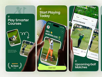 App Store Screenshot — Golf Sports Mobile App