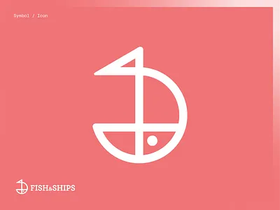 Fish & Ships - Symbol Design animal branding fish fish and chips food logo logodesign logodesigner mark restaurant salmon sea ship symbol
