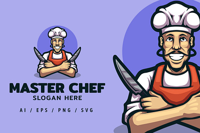 Master Chef Logo illustration culinary espresso graphic design