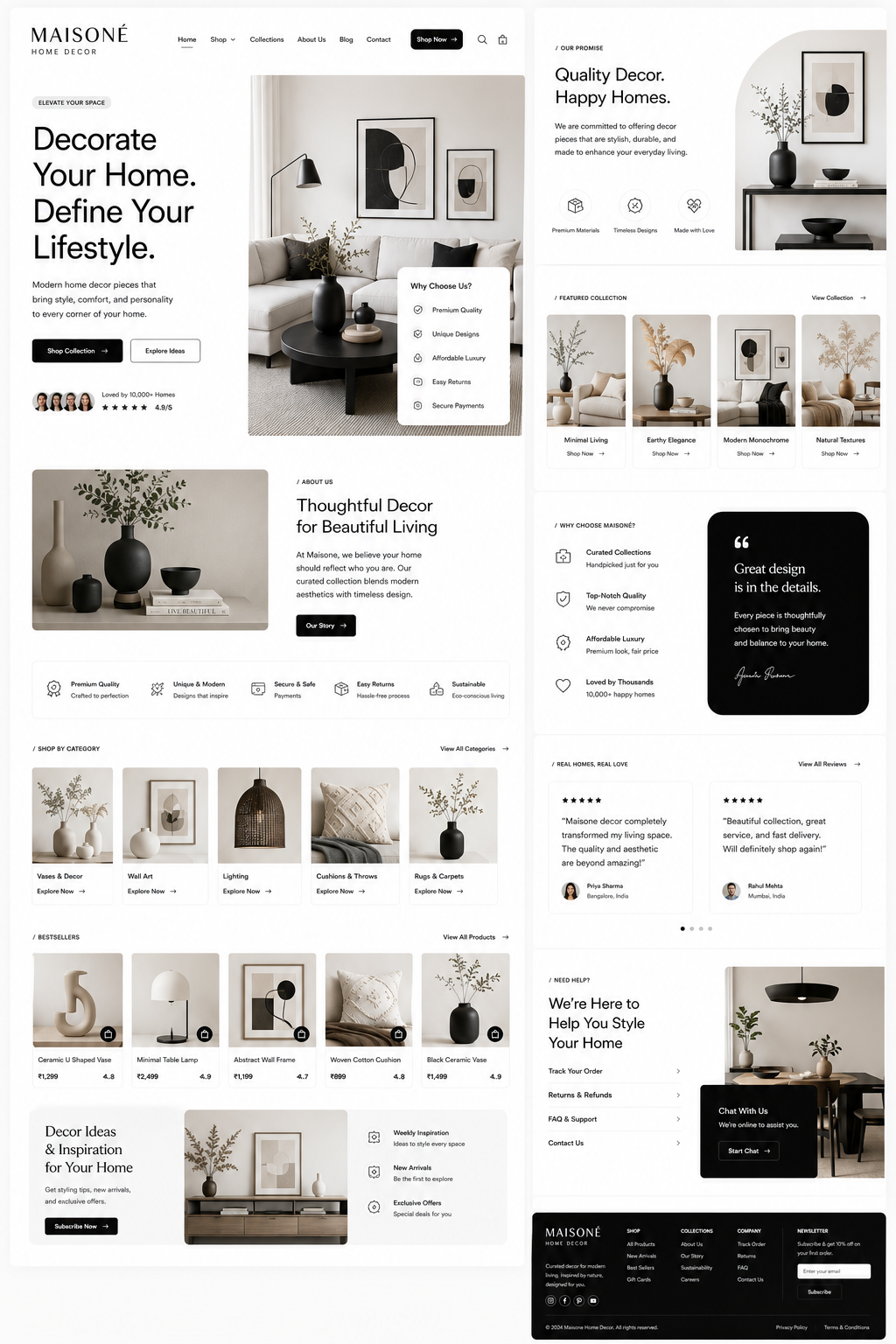 Transform your space into a reflection of your style. 🖤 decore graphic design home home decore ui vases web website website design website development