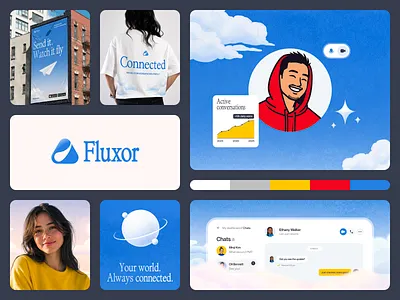 Fluxor SaaS Branding brand identity branding halo lab identity logo logo design logotype