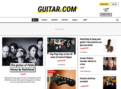 Music Editorial Website editorial