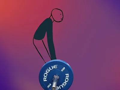 Deadlift animatedgif animation character deadlift design gif gym illustration man motion design