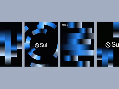 SUI animated gradient animation blockchain brand identity branding gradient visual identity web3