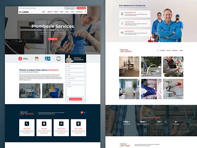 Plomberie — Plumber & Repair Services HTML Template bootstrap business website construction corporate website handyman home repair html template maintenance plomberie plumber plumbing repair repair service responsive design roofing service website themeforest ui design web template website design