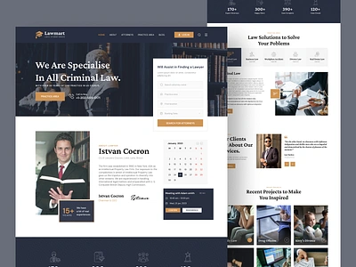 Lawyer Website Design Concept advocate agency attorney creative defenseattorney design firm home page justice landing page law firm law website lawyer legal minimal portfolio ui web web design website