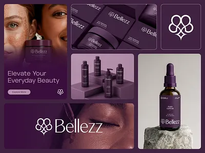 Bellezz Skincare Branding beauty brand brand guideline brand identity brand identity expert brand system branding cosmetics branding feminine branding graphic design label design lifestyle brand logo logo design luxury beauty natural beauty packaging design product branding product design skincare branding visual identity