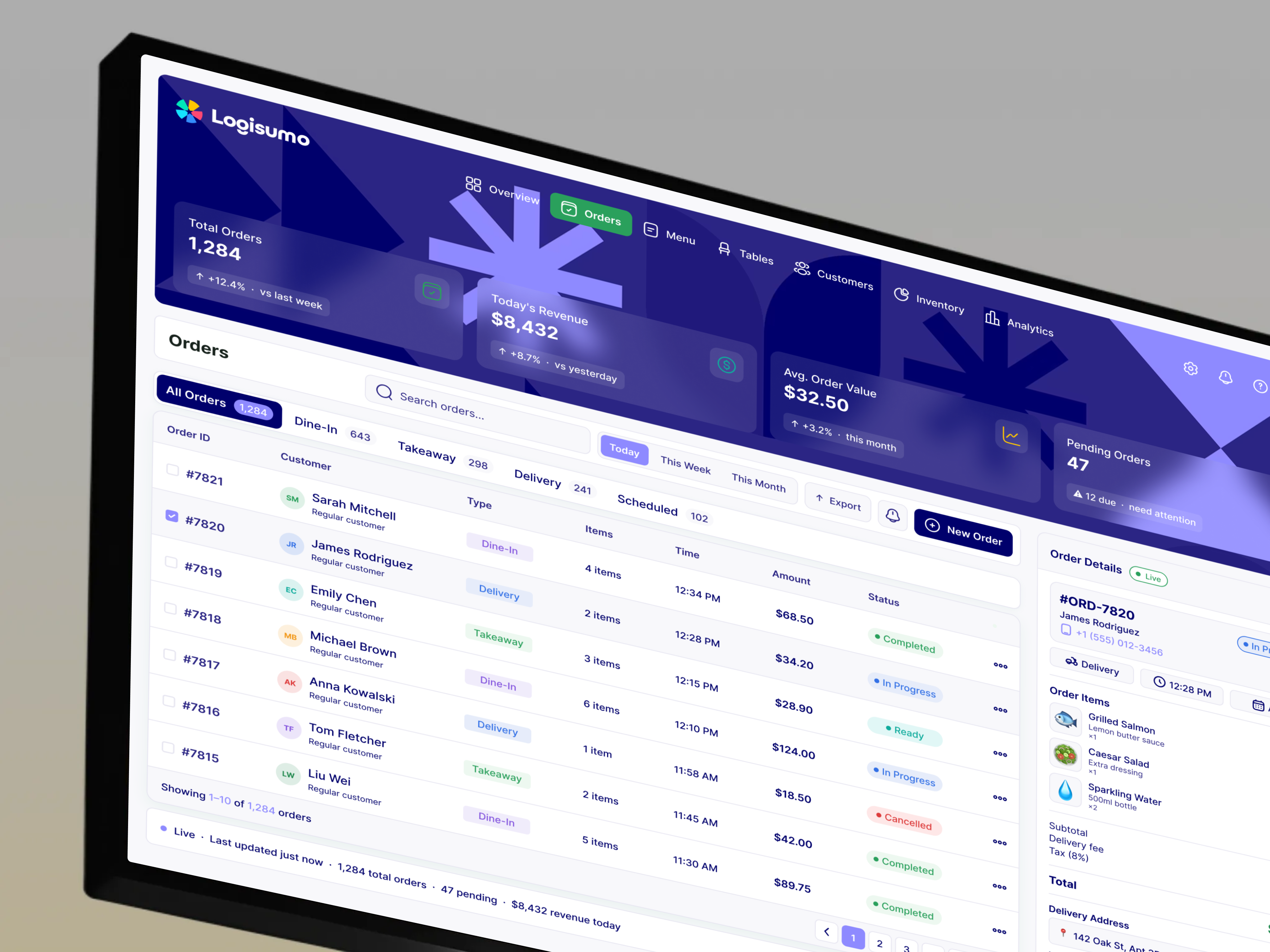 Example of Restaurant Order Management