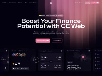 Crypto Exchange Web Platform web web design