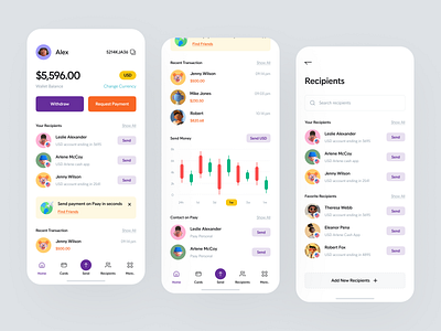 Quari Pay app design clean concept design design finance fintech fintech app minimal mobile app mobile app design mobile design mobile ui mockup payment popular shot transactions ui ui design ui ux design wallet