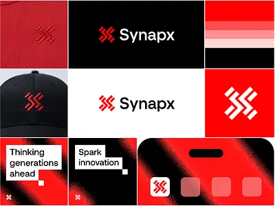 Synapse abstract ai artificial intelligence branding geometric identity lettermark logo mark modern s logo symbol x x logo