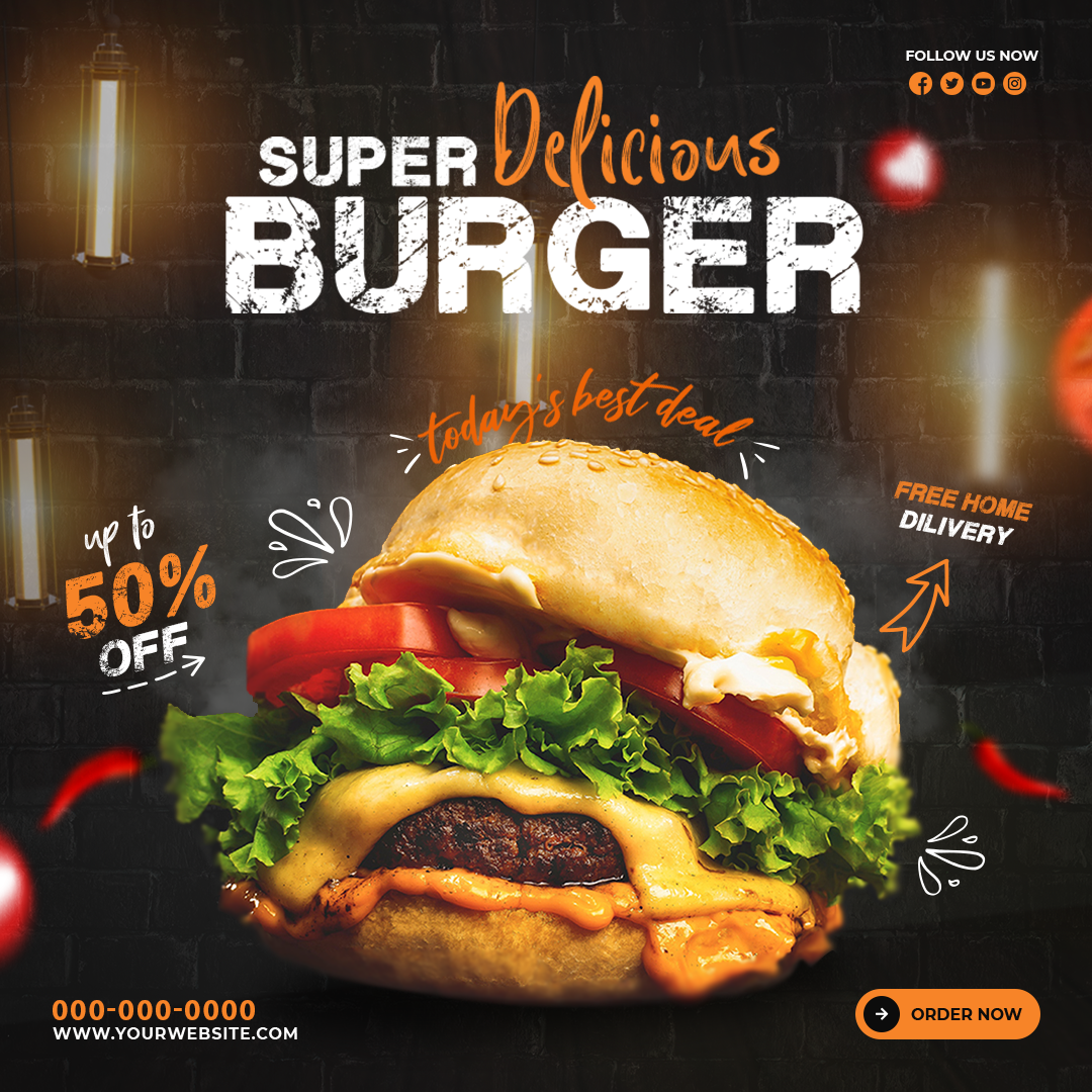 Premium Burger Social Media Campaign ads creatives advertising burger burger advertising digital marketing fast food food food marketing graphic design instagram ads post design restaurant restaurant branding social media post social media post design