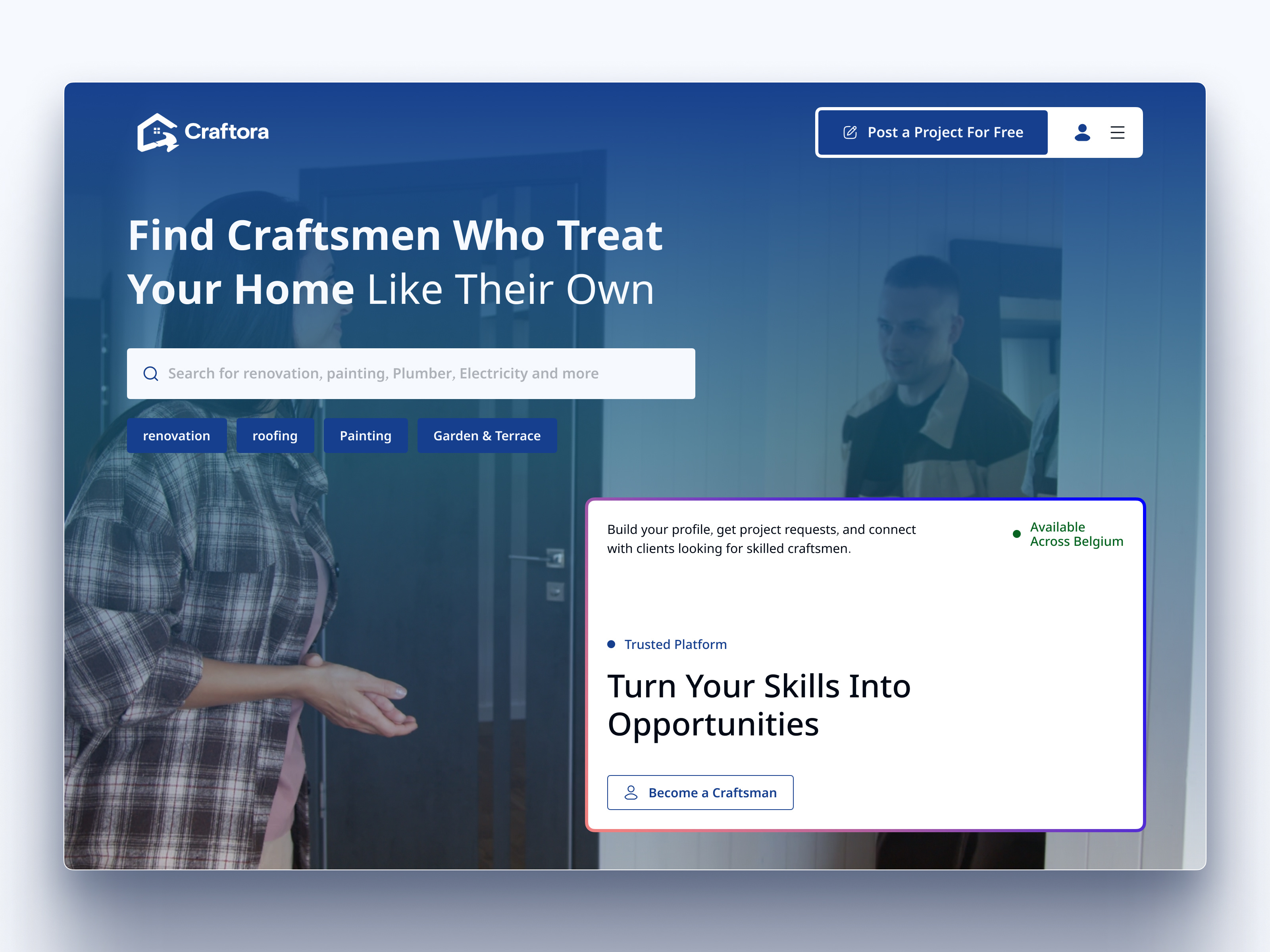 Responsive Craftsmen Marketplace Website UI UX Design