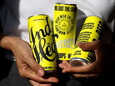 IndHed® American Lager / Can Packaging. INDUSTRIA®. beer beer branding beer packaging beverage packaging branding can design craft beer custom typography daily design inspiration design studio foil design indhed industria lager package design packaging packaging design packaging inspiration typography visual identity