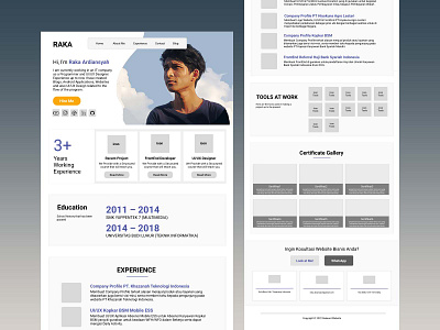 Website Personal Branding branding company profile design illustration minimal ui ux vector web website