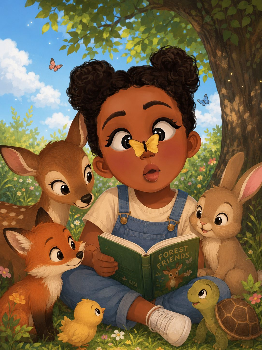 Forest Friends A Tale of Enchantment and Discovery 3d character design childhood wonder childrens book illustration childrens literature cozy art cute animals digital painting fantasy art forest friends heartwarming illustration kidlit art magical forest nature illustration soft lighting storytelling art vibrant colors whimsical illustration woodland creatures
