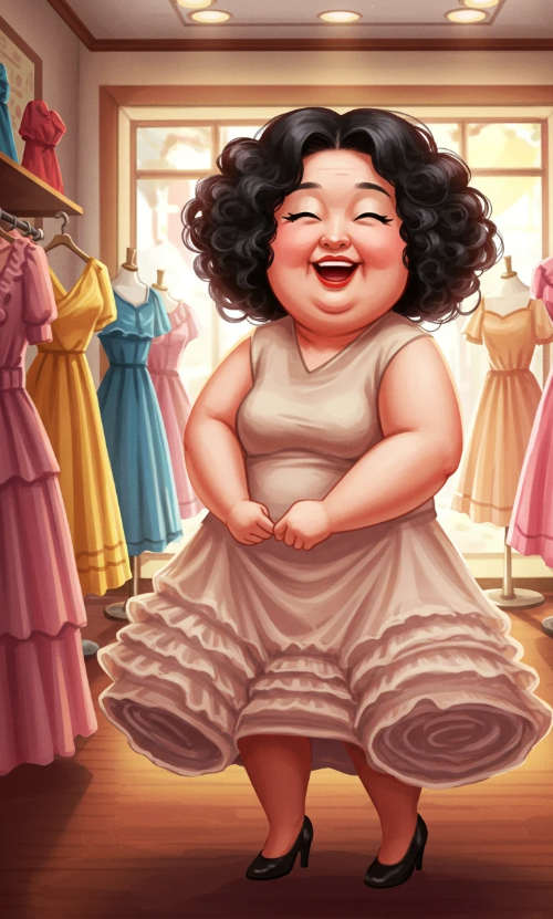 The Perfect Fit Character Design & Boutique Vibes artistic portfolio boutique illustration boutique scene character concept character design character study concept art cute characters digital painting expressive art fashion illustration joyful art lifestyle illustration positive vibes storytelling art stylized illustration whimsical art women in fashion