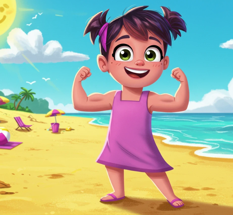 Little Hero of the Shore Expressive Character 2d character design artistic character beach scene illustration character art character design cheerful art children illustration childrens book illustration cute character design digital illustration graphic design kids book art kids illustration picture book art playful illustration procreate illustration storytelling illustration sunny day illustration vibrant character