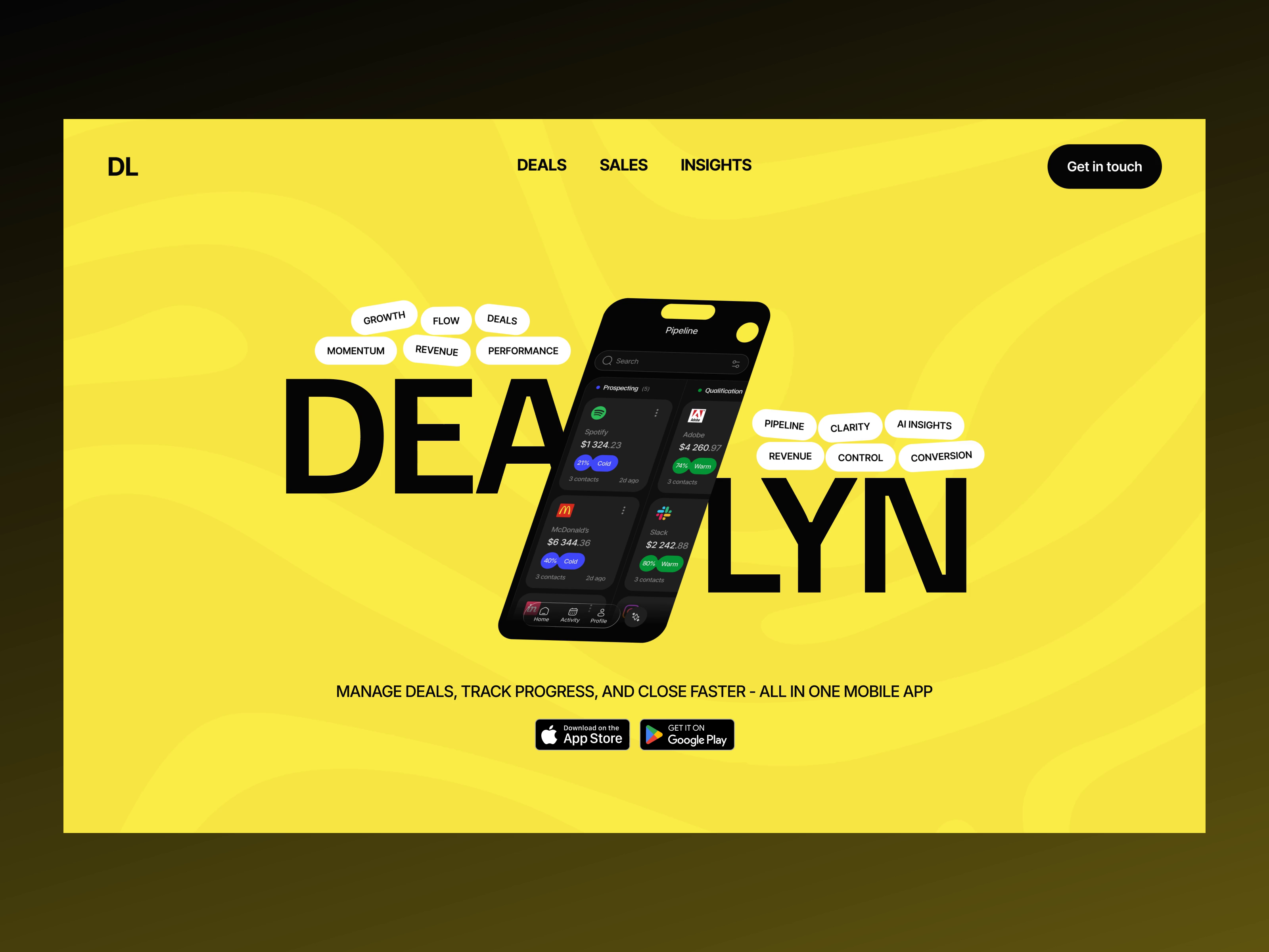 Dealyn - AI CRM Web Experience