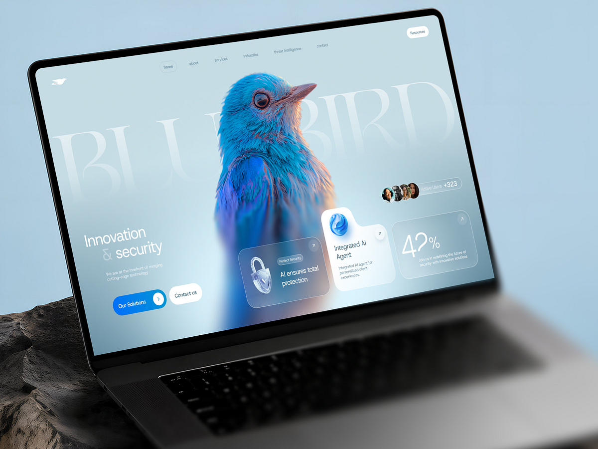 BluebirSecurity Website - Landing page design Image 1