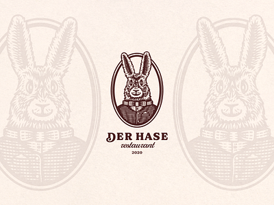 DER HASE branding engraving graphic design illustration logo ull vintage