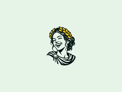 Jolly Caesar Logo For Sale ancient roman portrait logo branding caesar head logo caesar logo character branding entertainment branding funny caesar logo historical branding humorous roman logo jolly caesar logo laughing caesar logo laurel wreath portrait logo memorable branding premium branding roman caesar emblem roman emperor logo smiling caesar symbol