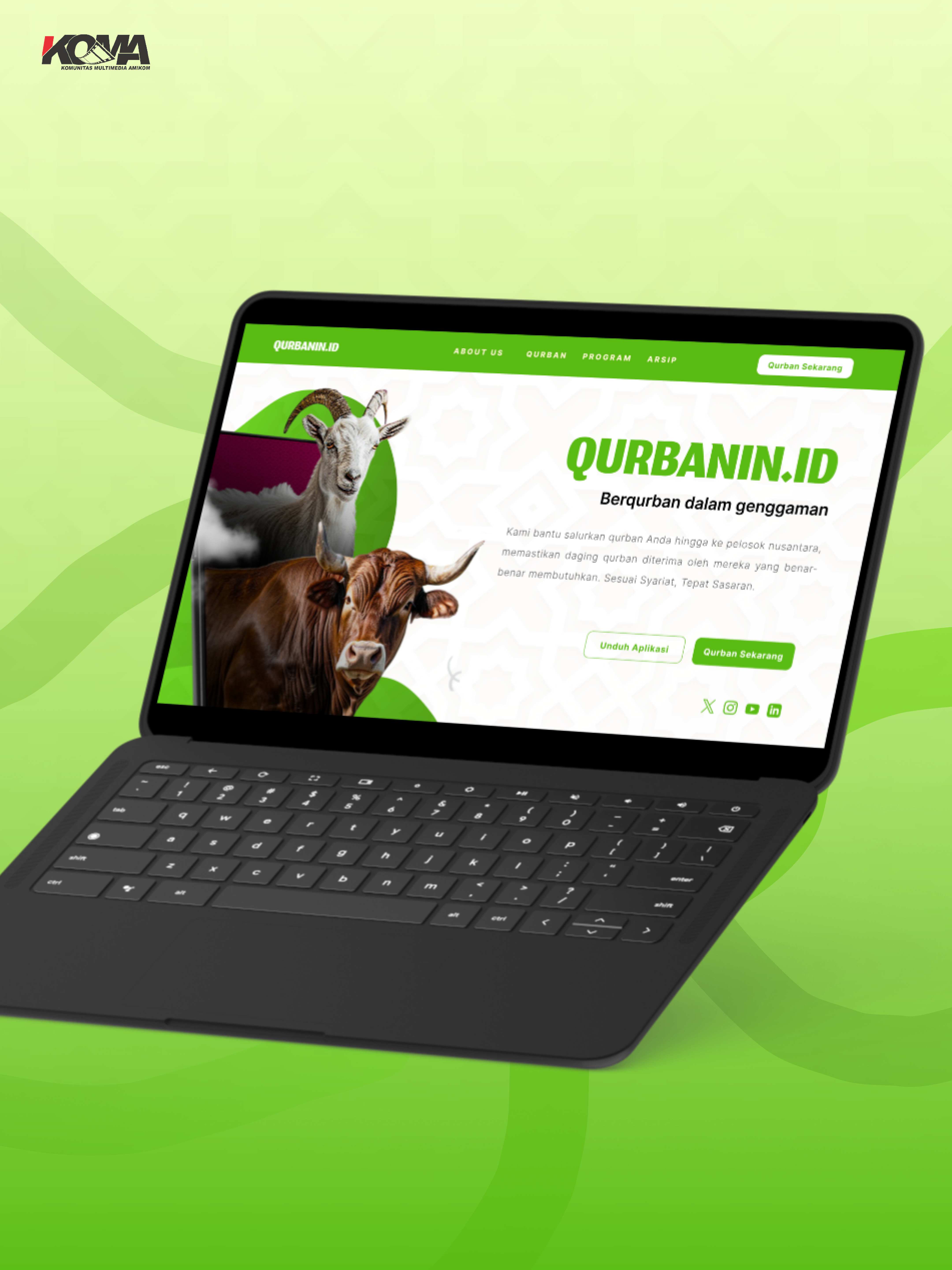 Desain Website Qurban Online desain ui desain website graphic design hari raya idul adha hewan qurban idul adha website deisgn website hewan qurban