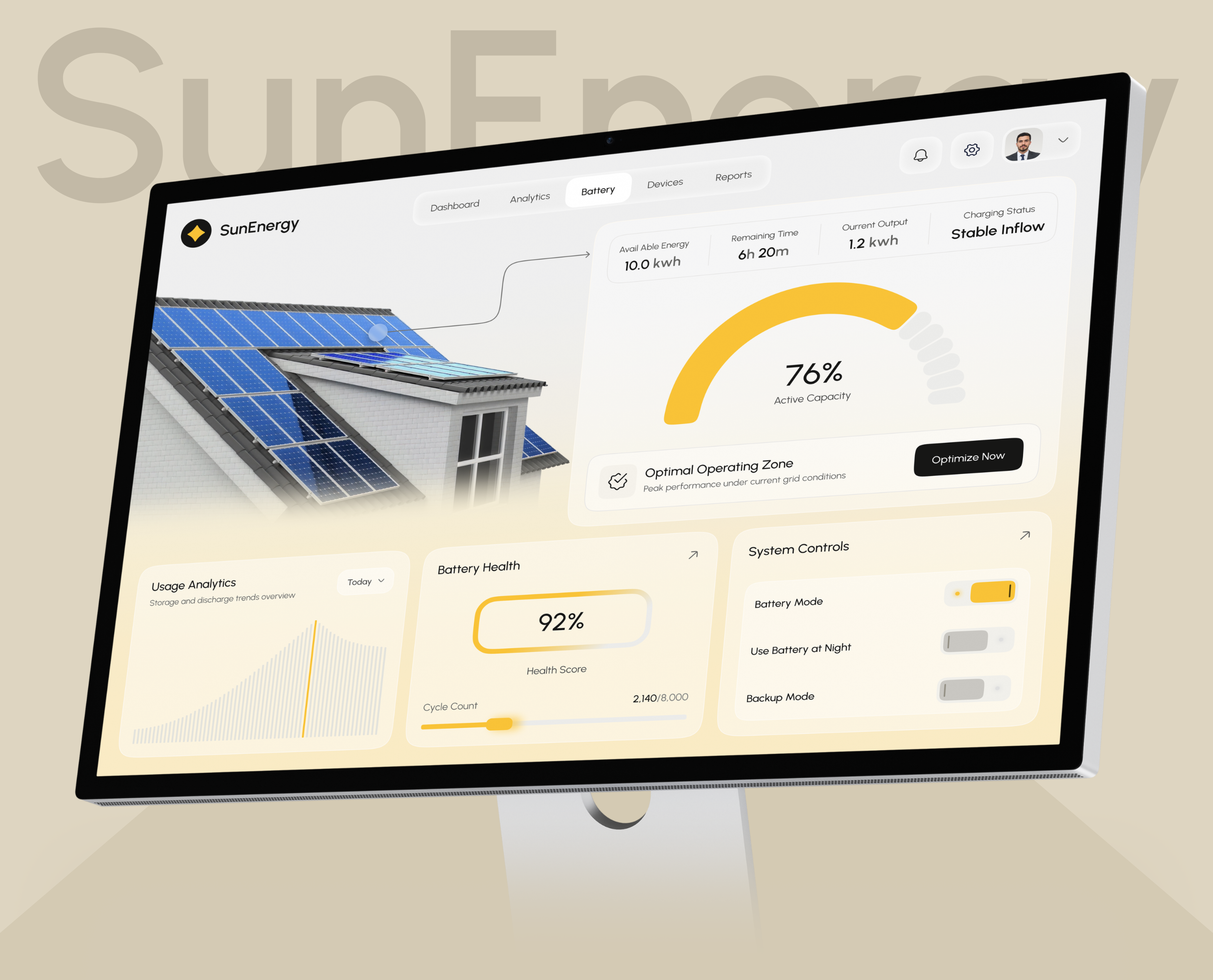 ECO Energy Dashboard UI Kit admin panel analytics dashboard dashboard data visualization fintech ui mobile mobile app product design saas dashboard solar energy solar panel solar ui tech dashboard uiux ux design web app web app design web design