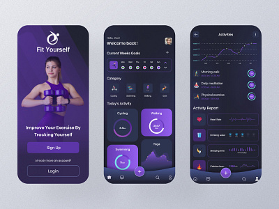 Fitness App Design appdesigner fitnessappdesign ui ux