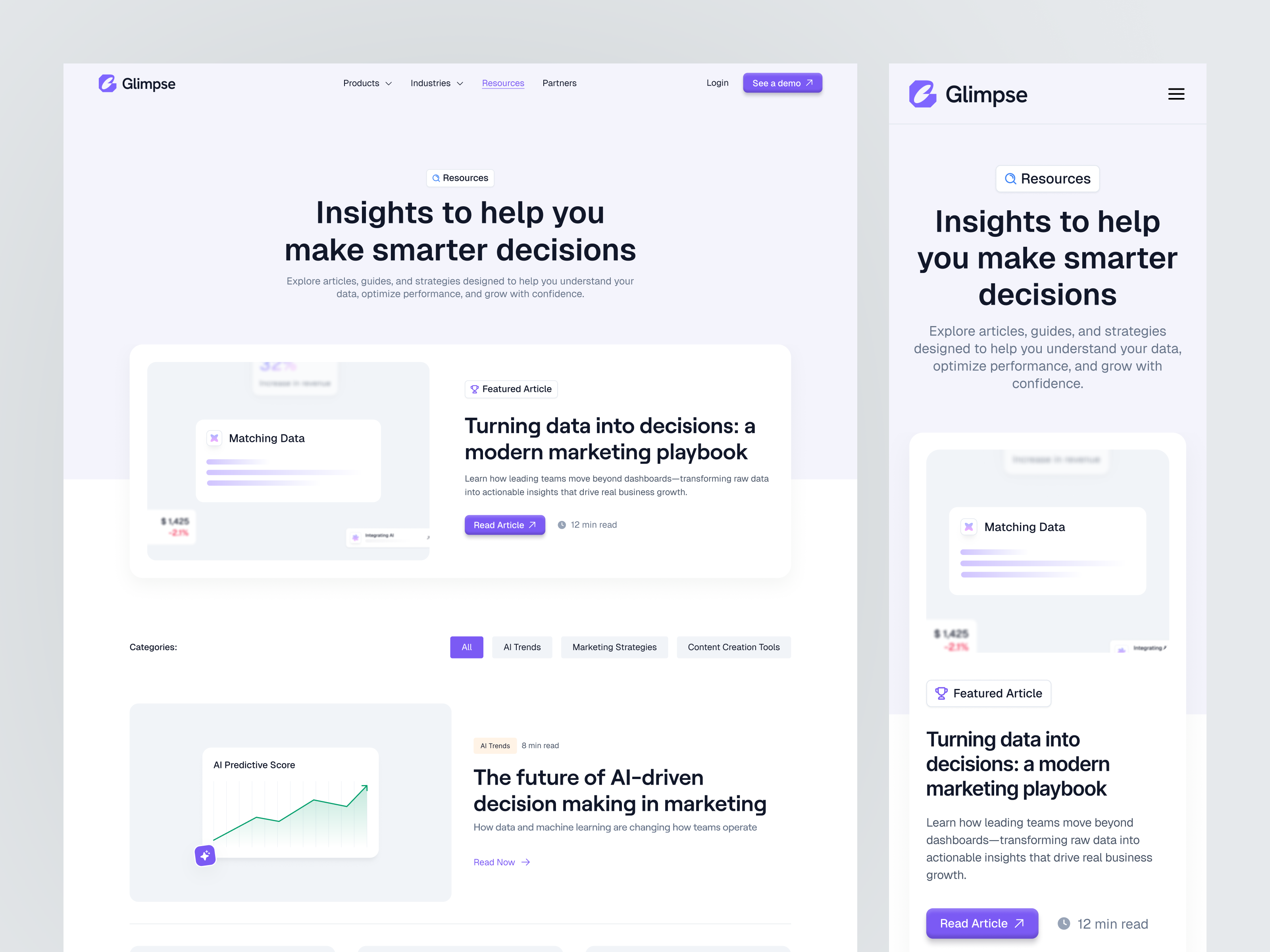 Glimpse - Resources Page