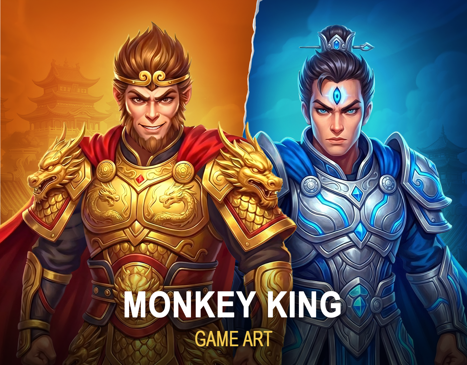 The Monkey King’s Vault — Asian Fantasy Slot UI & Premium Symbol 2d artwork asian slot asian slot theme casino slot casino slot services concept art digital art game art game environment game ui illustration monkey king monkey king slot slot art slot art services slot art studio slot character design slot game theme slot machines slot services