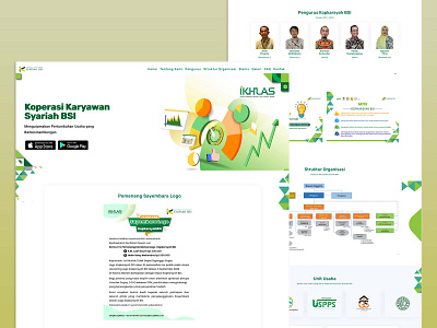Company Profile PT Kopkarsyah BSI branding company profile design graphic design illustration landing page ui uiux ux web website