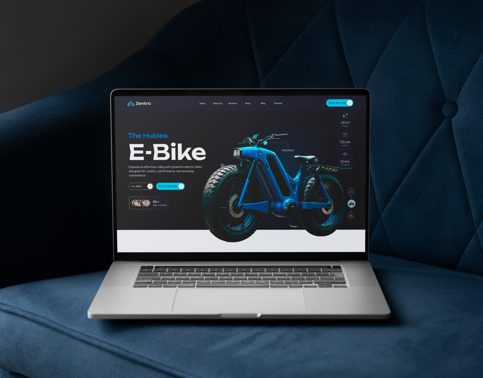 Zentro E-Bike - eCommerce Web Design | e-commerce Landing Page branding e bike e commerce e commerce website ecommerce landing page ecommerce website developmen figma design landing page design landing page ui marketing landing page marketplace online store product page design sales page shopping cart ui design ux design web design web ui kit website development