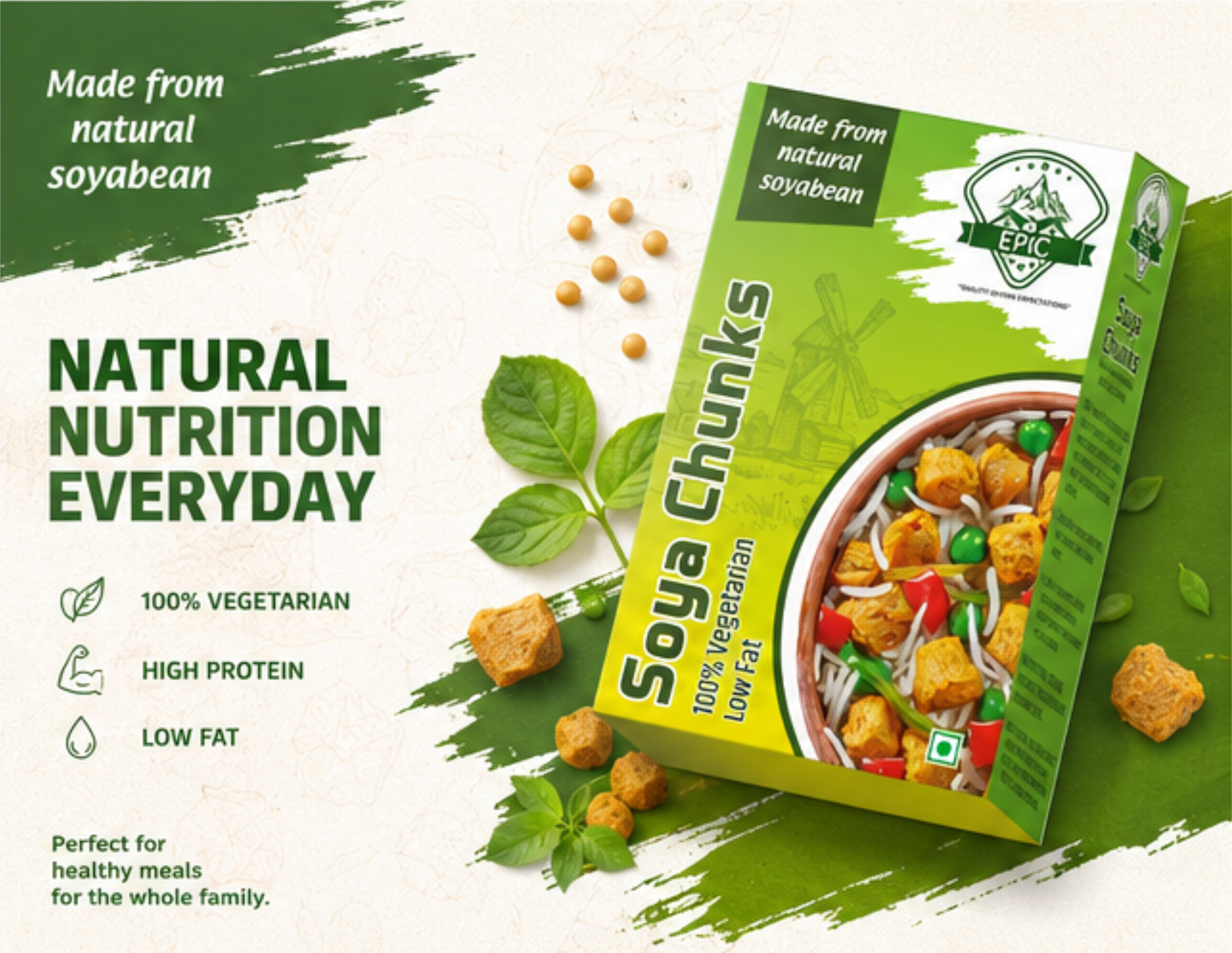 Soya Chunks Box Design box design brand design branding label design logo design pouch design product design soya chunks soya chunks box design soya chunks branding soya chunks packaging